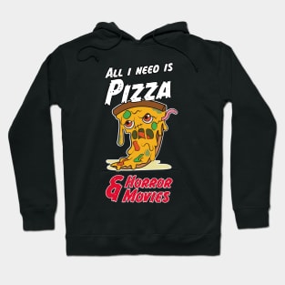 Halloween Party Gift For A Horror Movie And Pizza Hoodie